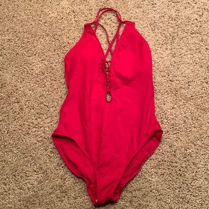 Lablanca red one piece swimsuit